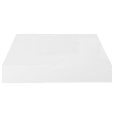 vidaXL Plutajuća zidna polica visoki sjaj bijela 23x23,5x3,8 cm MDF
