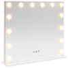 vidaXL LED Ogledalo za Toaletni Stolić Bijela 50 x 10 x 44 cm