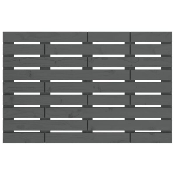 vidaXL Zidno uzglavlje sivo 106 x 3 x 63 cm od masivne borovine