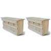 vidaXL Kućica za vrapce 2 kom drvena 44 x 15,5 x 21,5 cm