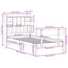 vidaXL Krevet s regalom za knjige bez madraca 90x190 cm od borovine
