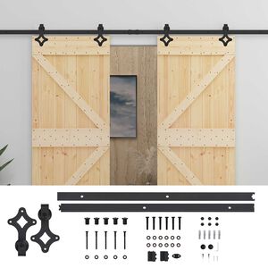 vidaXL Klizna vrata 2 kom. 90 x 210 cm Masivna borovina