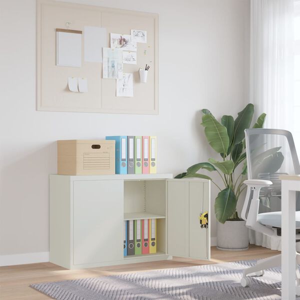 vidaXL Ormarić za spise svjetlosivi 90 x 40 x 70 cm čelični