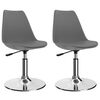 vidaXL Okretne blagovaonske stolice od umjetne kože 2 kom svjetlosive