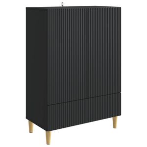 vidaXL Kreveta s ladicama Crna 66 x 34,5 x 95 cm Konstruirano drvo