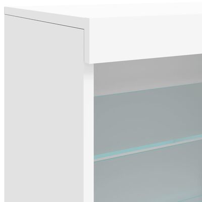 vidaXL Komoda s LED svjetlima bijela 60,5 x 37 x 67 cm