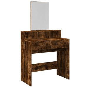 vidaXL Toaletni stolić s LED boja dimljenog hrasta 80x41x144,5 cm
