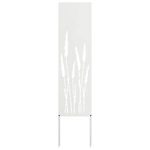 vidaXL Privatnost u vrtu Bijelo 32 x 140 cm Hladno valjana čelična