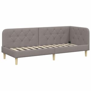 vidaXL Kutni okvir kreveta Sivo-smeđa 80 x 200 cm tkanina