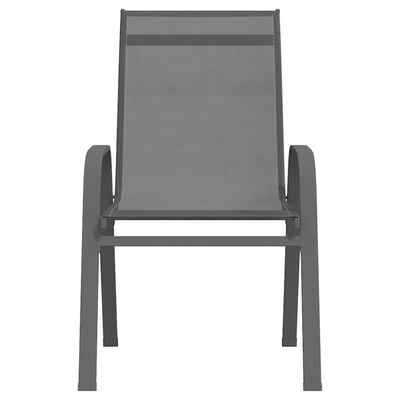 vidaXL Složive vrtne stolice od tekstilena 2 kom sive
