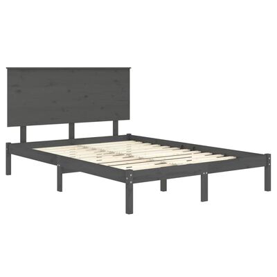 vidaXL Okvir za krevet sivi od borovine 120 x 190 cm 4FT mali bračni
