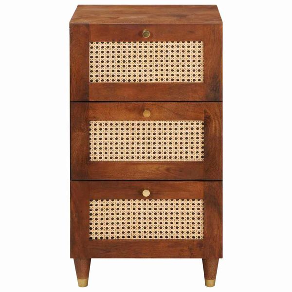 vidaXL Kreveta Smeđa 40 x 33.5 x 75 cm Trska i čvrsto drvo manga