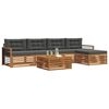 vidaXL Set vanjskih sofa s jastukom 6 pcs Prirodna i antracit