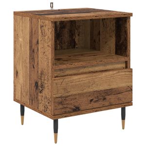 vidaXL Noćni ormar Staro drvo 40 x 35 x 50 cm Konstruirano drvo