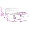 vidaXL Krevetna konstrukcija Crna 200 x 200 cm Konstruirano drvo
