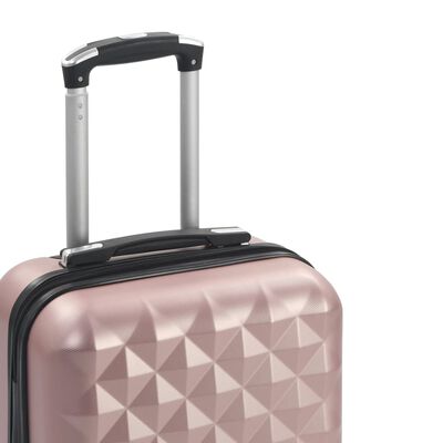 vidaXL Čvrsti kovčeg ružičasto-zlatni ABS