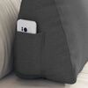 vidaXL Jastuk za leđa Tamno siva 60 x 20 x 50 cm tkanina