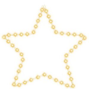 vidaXL Figura božićne zvijezde s 48 LED žarulja topla bijela 56 cm