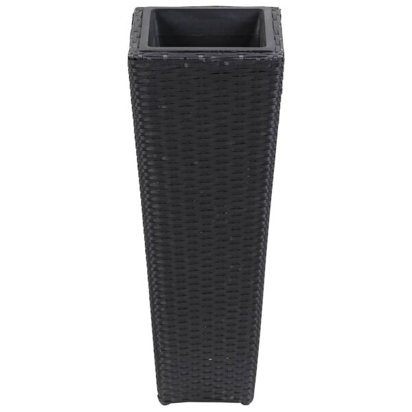 vidaXL Vrtna sadilica 30 x 30 x 80 cm od poliratana crna