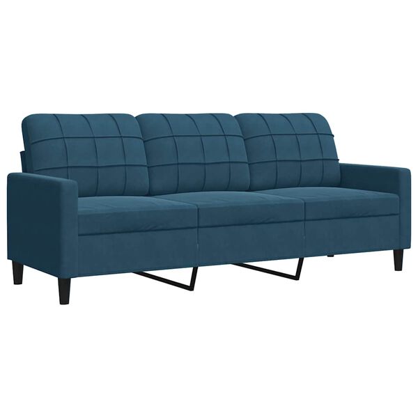 vidaXL 2-dijelni set sofa s jastucima plavi bar&scaron;unasti