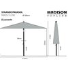 Madison vrtni suncobran Paros II Luxe 300 cm zlatnog sjaja