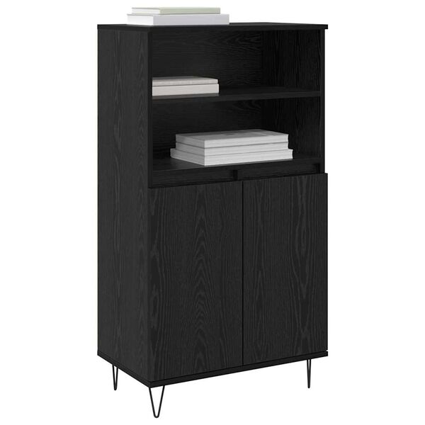 vidaXL Highboard Crna 60 x 36 x 110 cm Konstruirano drvo
