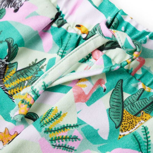 Dječje kratke hlače s vezicom svijetla boja mente 92