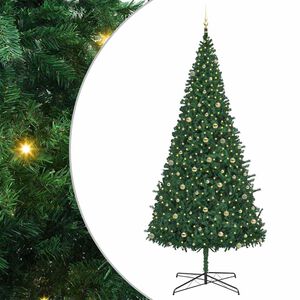 vidaXL Božićno drvce s ukrasnim gudačkim svjetlima Zelena 400 cm PVC