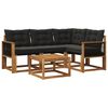 vidaXL Set vanjskih sofa 5 kom. Prirodna i crna