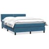 vidaXL Box Spring krevet s madracem tamnoplavi 160x220 cm samt