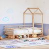 vidaXL Dnevni krevet s krovom 90x200 cm od masivne borovine