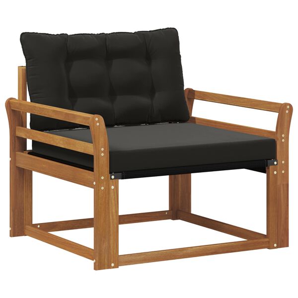 vidaXL Set vanjskih sofa Čvrsto drvo akacije i Textilene Prirodna