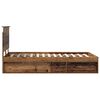 vidaXL Krevetna konstrukcija s uzglavljem Staro drvo 135 x 190 cm