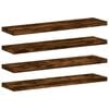 vidaXL Zidne police 4 kom boja hrasta 40x10x1,5 cm konstruirano drvo