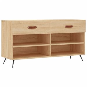 vidaXL Klupa za cipele boja hrasta 102 x 35 x 55 cm konstruirano drvo