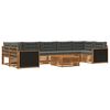 vidaXL Set vanjskih sofa 8 pcs Prirodna i antracit