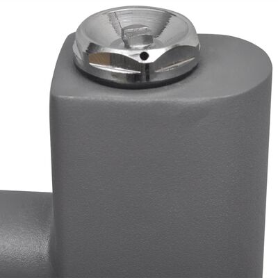 Sivi kupaonski radijator za centralno grijanje zaobljeni 480 x 480 mm