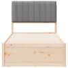 vidaXL Krevetni okvir s tapiciranim uzglavljem Svijetlo siva