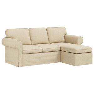 vidaXL Sofa Krema 195 x 138 x 80 cm tkanina