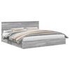 vidaXL Krevet s od storage Siva Sonoma 200 x 200 cm Konstruirano drvo