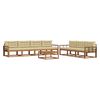 vidaXL Set vanjskih sofa s jastukom 8 pcs Prirodna i bež