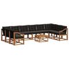 vidaXL Set vanjskih sofa 11 kom. Prirodna i crna