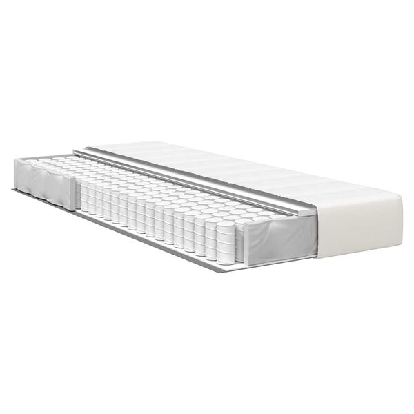 vidaXL Madrac s madracem Krema 100 x 200 cm tkanina