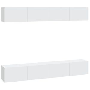 vidaXL Zidni TV ormarići 4 kom bijeli 100 x 30 x 30 cm