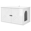 vidaXL Mačja Kuća Sjajno bijelo 85 x 55 x 50,5 cm Konstruirano drvo