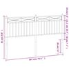 vidaXL Metalno uzglavlje crno 180 cm