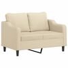 vidaXL 3-dijelni set sofa s jastucima krem od tkanine