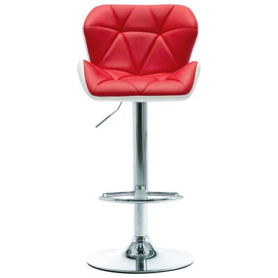 vidaXL Barski stolac od umjetne kože crveni