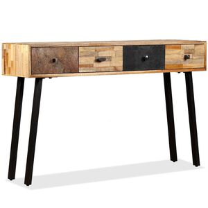 vidaXL Konzolni Stol od Masivne Obnovljene Tikovine 120x30x76 cm
