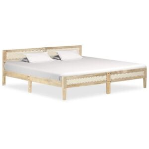 vidaXL Okvir za krevet od masivnog drva manga 200x200 cm